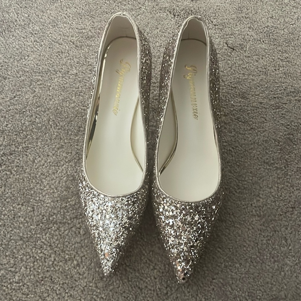 New, wedding sparkling high heels, size 6.5